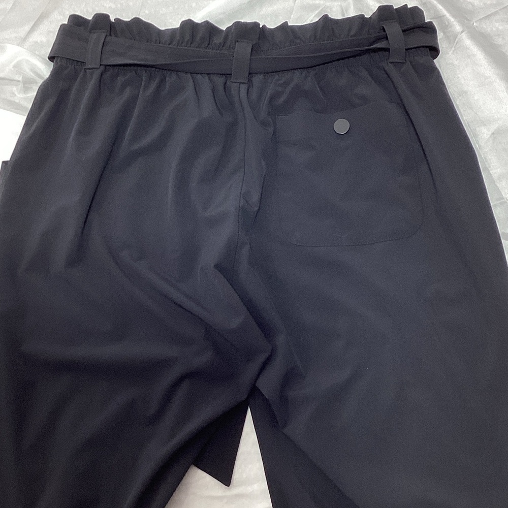Athleta Black size 10 tie belt Pants - Picture 6 of 13